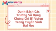 danh sach cac truong su dung chung chi b1 vstep trong tuyen sinh dai hoc