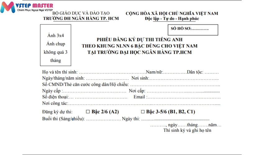 huong dan chi tiet cac buoc va thu tuc dang ky thi chung chi tieng anh vstep b1 b2 c1