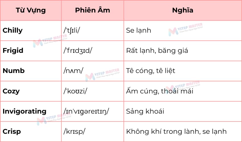 bo tui 100 tu vung tieng anh ve mua dong thong dung nhat ??