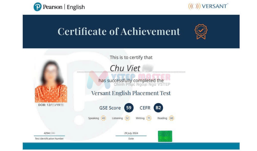 khoa luyen thi tieng anh versant english placement test  vept