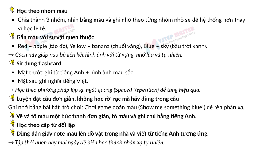20  tu vung tieng anh ve mau sac pho bien nhat