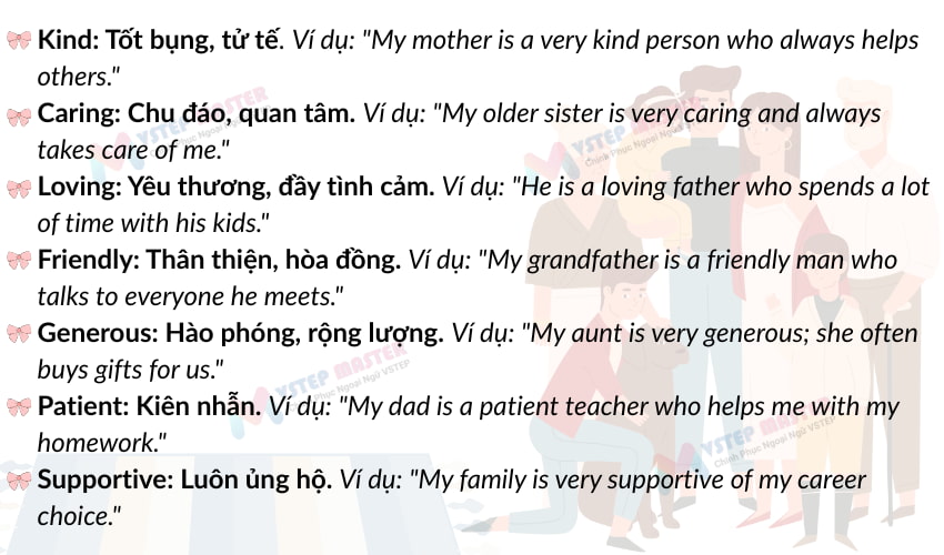100 tu vung tieng anh chu de gia dinh thong dung nhat